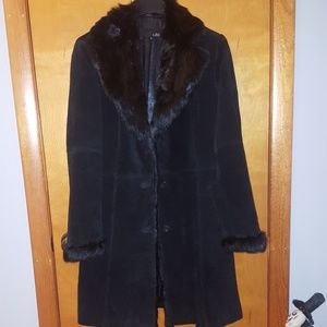 100% Leather Suede Coat by Utex